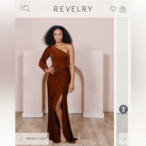 Revelry Aurora Dress Rust